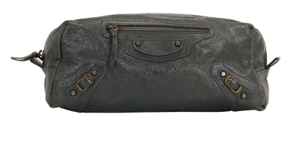 Balenciaga Le City Cosmetic Pouch Leather, &pound;320, Accessories, Grey, Leather, Front view